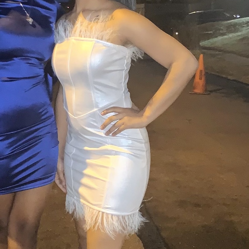 White Dress with Feather